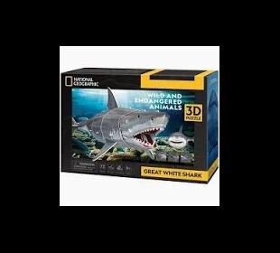 CARLETTO 3D Puzzle Weißer Hai 72 Teile