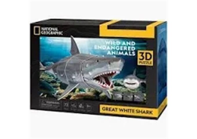 CARLETTO 3D Puzzle Weißer Hai 72 Teile