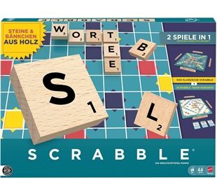 Mattel Scrabble Original Holz 2 in 1 (D)