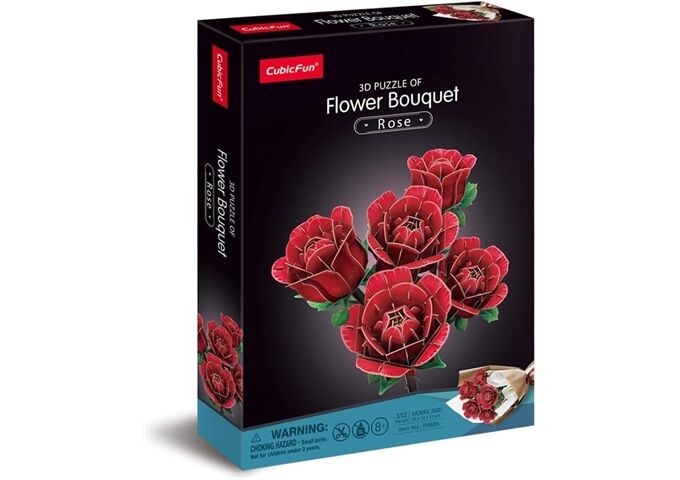  3D Puzzle Blumenstrauss Rose 312 Teile
