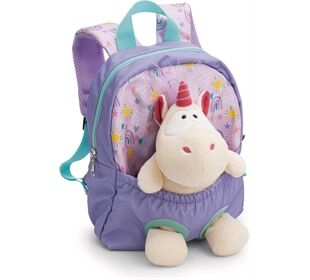 Nici Rucksack mit Plüschtier Einhorn 25cm lila
