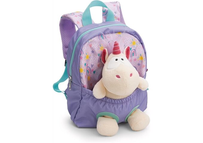 Nici Rucksack mit Plüschtier Einhorn 25cm lila