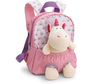 Nici Rucksack mit Plüschtier Einhorn 25cm rosa