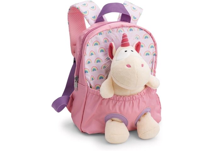 Nici Rucksack mit Plüschtier Einhorn 25cm rosa