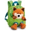 Nici Rucksack mit Plüschtier Fuchs 25cm grün
