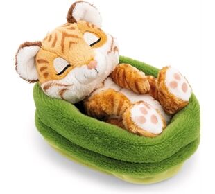 Nici Kuscheltier Tiger 12cm schlafend im Körbchen