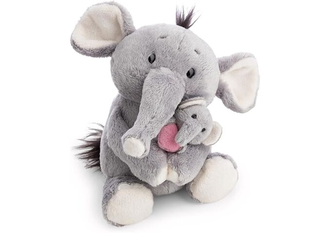 Nici Kuscheltier Elefant 20cm mit Kind 6cm