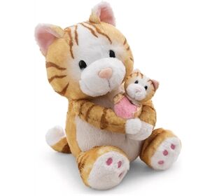Nici Kuscheltier Katze 20cm mit Kind 6cm
