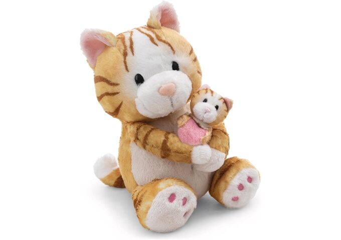 Nici Kuscheltier Katze 20cm mit Kind 6cm