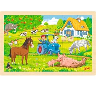Goki Einlegepuzzle Bauernhof