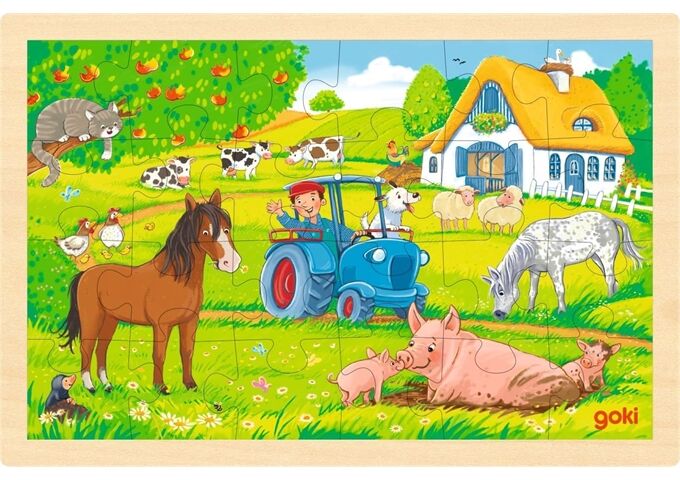 Goki Einlegepuzzle Bauernhof
