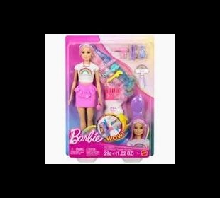 Mattel BRB Haarsoiel Puppe Regenbogen Glitzer