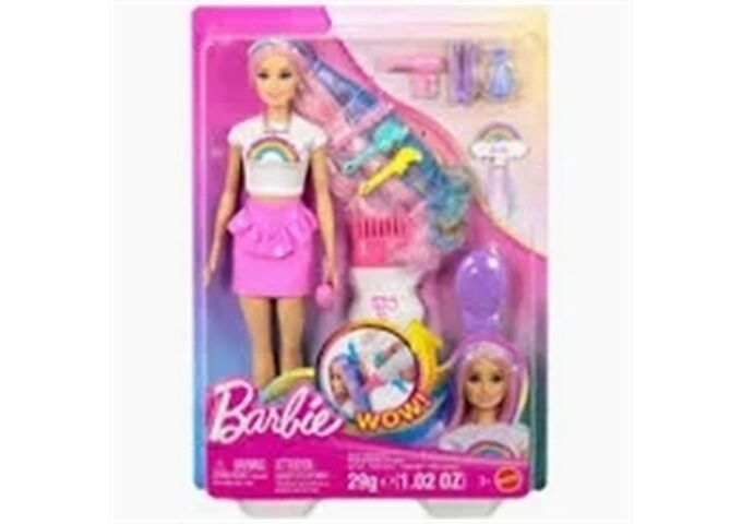 Mattel BRB Haarsoiel Puppe Regenbogen Glitzer