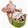 Nici Kuscheltier Katze Benga 12cm schlafend im Körbchen