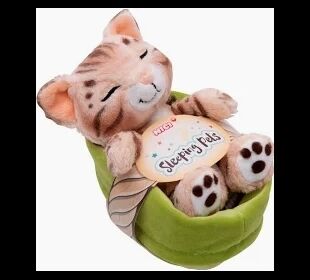 Nici Kuscheltier Katze Benga 12cm schlafend im Körbchen