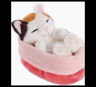 Nici Kuscheltier Glückskatze 12cm schlafend im Körbchen