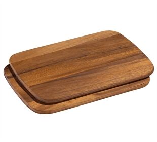 Zassenhaus Frühstücksbretter 2er-Set, Akazie 28 x 20 cm