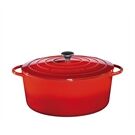 KÜCHENPROFI PROVENCE Bratentopf oval, 35 cm rot