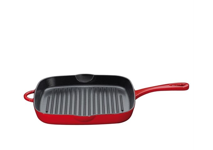 KÜCHENPROFI PROVENCE Grillpfanne hoch, quadratisch rot