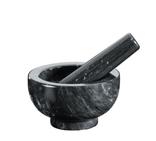 KÜCHENPROFI Mörser MARMOR, schwarz, 11 cm