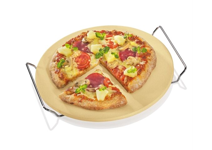 KÜCHENPROFI Pizza-Stein rund mit Gestell