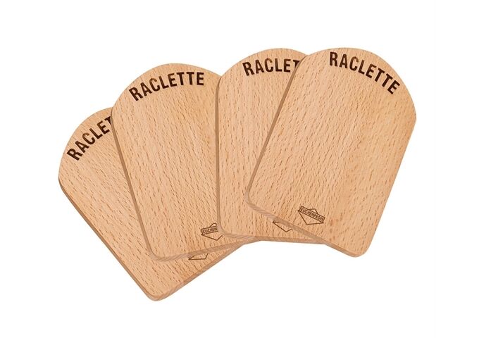 KÜCHENPROFI Raclette-Brettchen, Holz 4 Stück