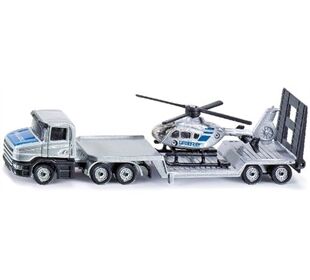 Siku Tieflader mit Helikopter Polizei